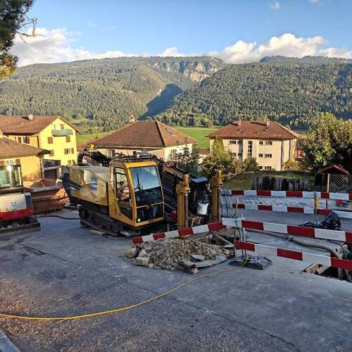 Rénovation des réseaux souterrains à la route de Tramelan avancée des travaux