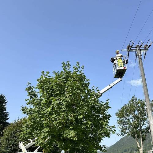 Mise sous terre de la ligne Sud moyenne tension et démontage de la ligne aérienne