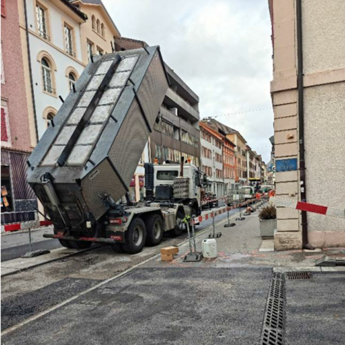 Chantier de la rue Francillon, fin des travaux souterrains et  réouverture au trafic